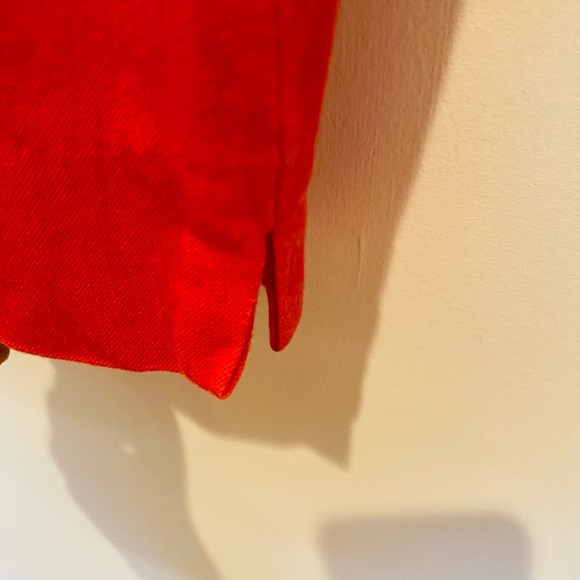 Banana Republic Sloan New Vermillion Bright Poppy Red Cotton Spandex Pants Sz 2 - Picture 6 of 11